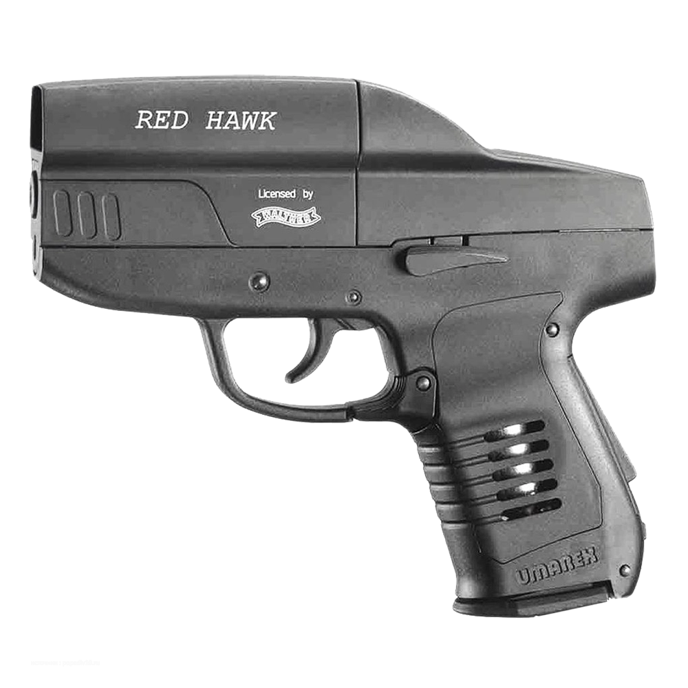 Пистолет пневматический Umarex Red Hawk (чёрный с чёрными пластиковыми накладками). Фото №2
