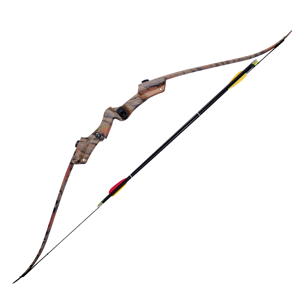 Лук Man Kung RB007, рекурсивный, autumn camo, 20lbs, стрелы 2 шт., кивер, крага, крепеж. Фото №2