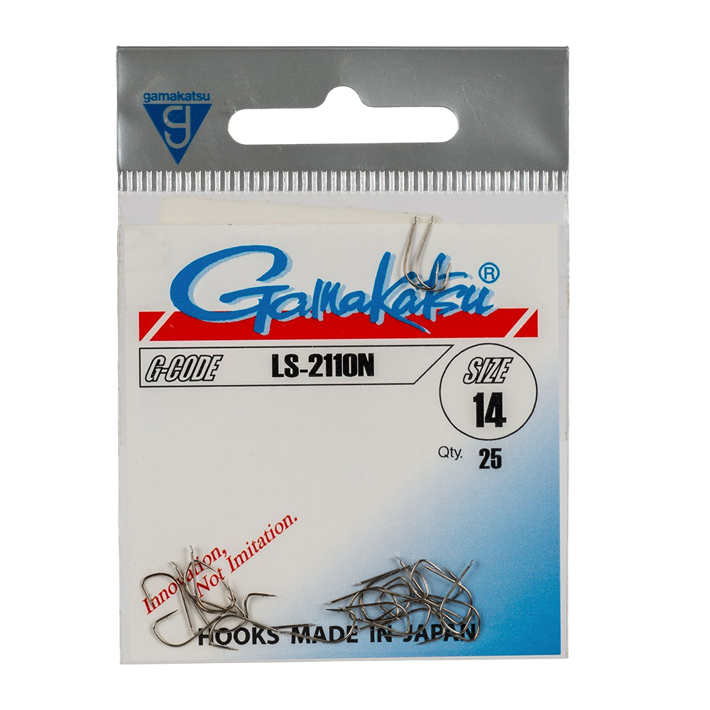 Крючок Gamakatsu Hook LS-2110 Nickel №14. Фото №1
