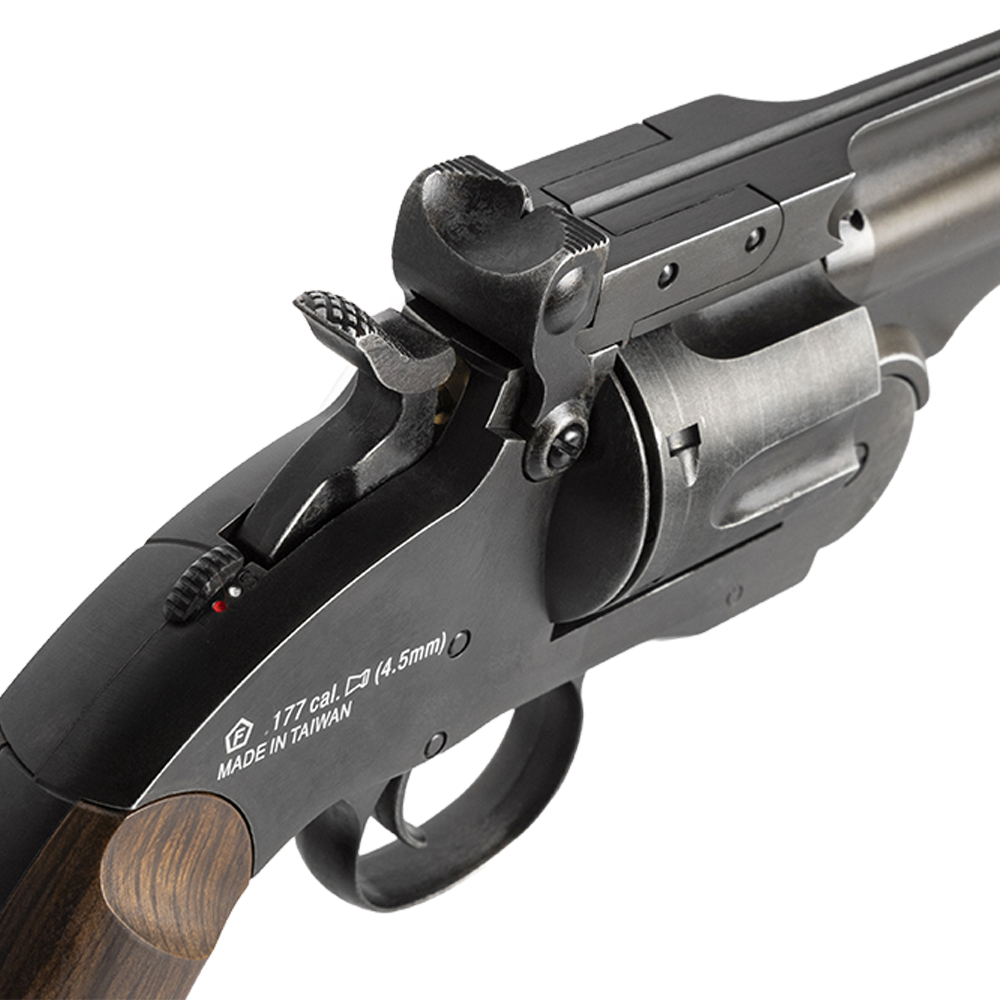 Револьвер пневматический ASG Schofield 6" Aging black, калибр 4,5 мм. Фото №4