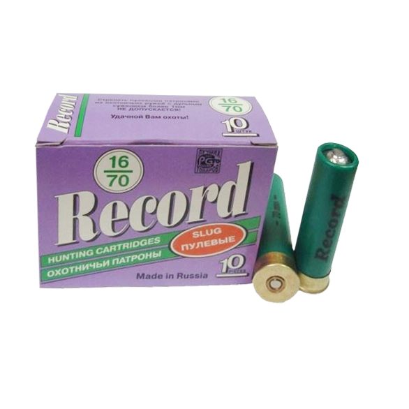 Патрон РЕКОРД 16/70 пуля Стрела (в коробке 10 шт.). Фото №2