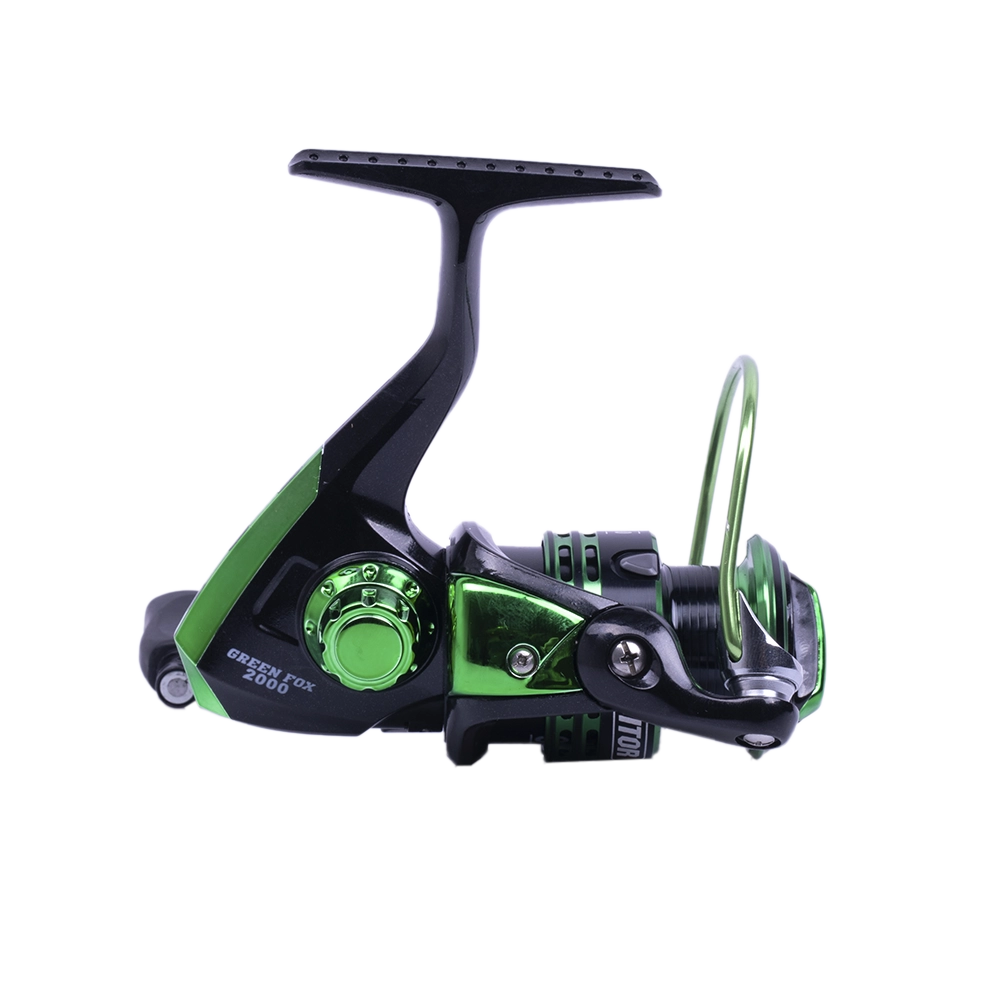 Катушка Inquisitor Green Fox 2000 (Зеленая 5.1:1,9+1 подшипников+шпуля). Фото №4