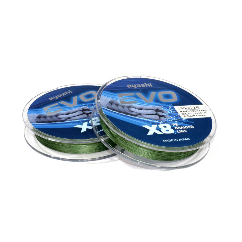 Плетеный шнур Ayashi EVO-X8 (dark green) d-0,171mm. Фото №2