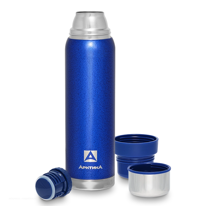 Термос "Арктика", вакуумный, бытовой, синий, 1200 мл. Фото №3