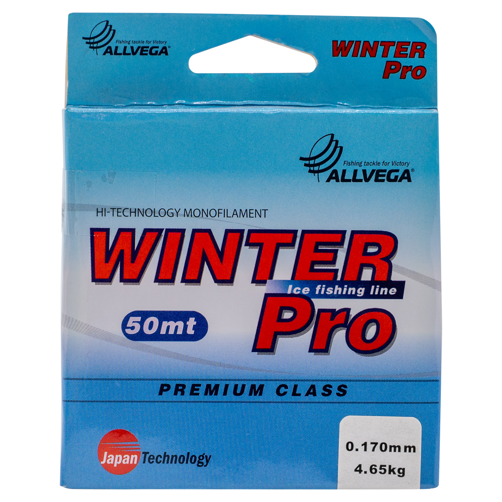 Леска ALLVEGA поводковая «Winter Pro» 50m 0.17mm (4.65кг) прозрачная (WPRO5017). Фото №1