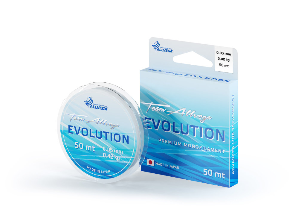 Леска ALLVEGA "Evolution" 0,12мм (50м) (2,19кг) (прозрачная) (EVO50012). Фото №1 Леска ALLVEGA "Evolution" 0,12мм (50м) (2,19кг) (прозрачная) (EVO50012). Фото №1