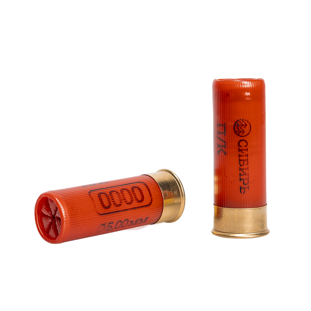 Патрон СИБИРЬ PREMIUM 12/70 охотничий дробовой 34г №0000 (пачка 25 шт) (в коробке 250шт). Фото №2