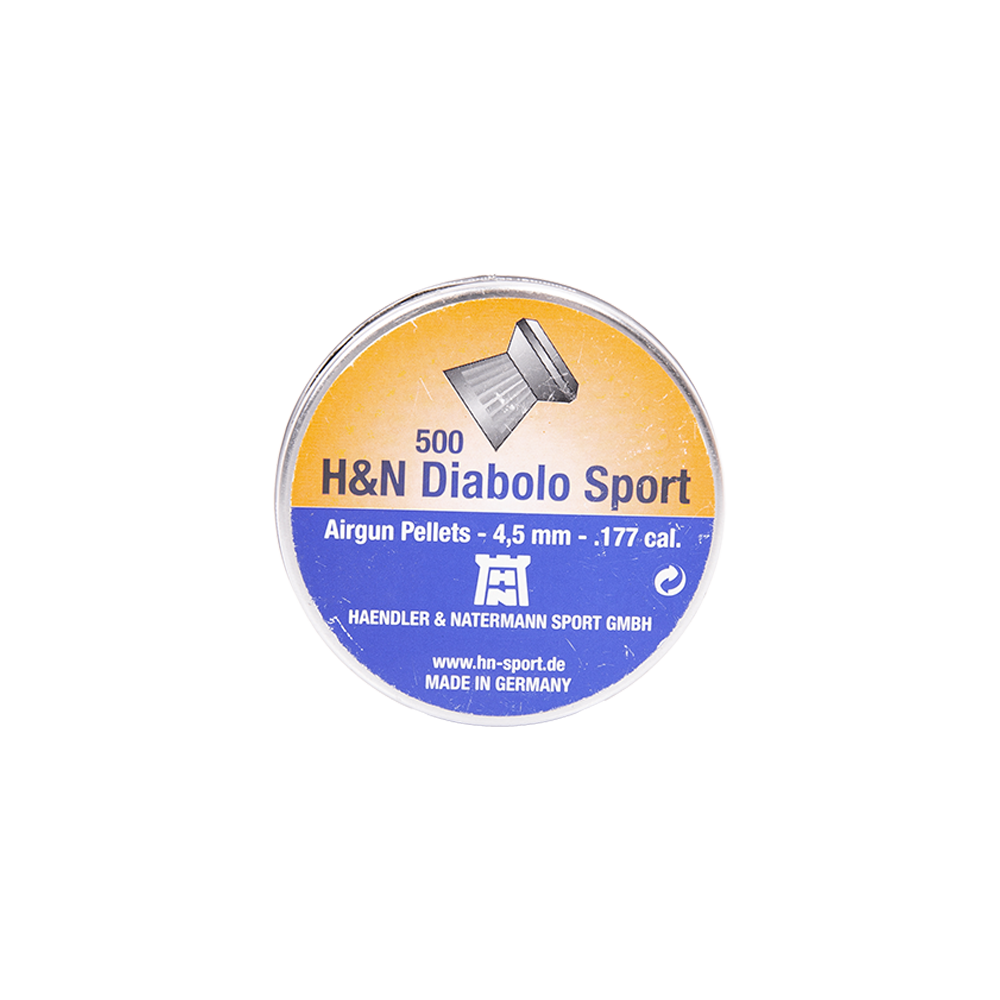 Пуля пневматическая "H&N Diabolo Sport", насеч., 4,5 мм., 8,18 гран. (500 шт.). Фото №1 Пуля пневматическая "H&N Diabolo Sport", насеч., 4,5 мм., 8,18 гран. (500 шт.). Фото №1