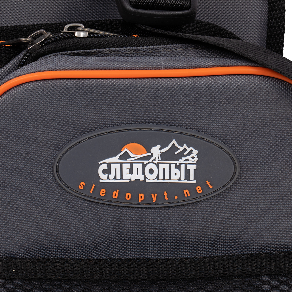 Сумка-рюкзак "СЛЕДОПЫТ" для зимнего ящика универсальная, 4 кармана, цвет серый. Фото №8