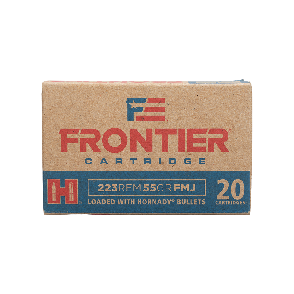 Патрон нарезной HORNADY Frontier кал. 223 REM FMJ 3,58 гр./ 55 gr. (в пачке 20 шт). Фото №1