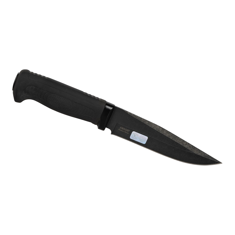 Нож Байкал-2 черный, эласт.. Фото №1