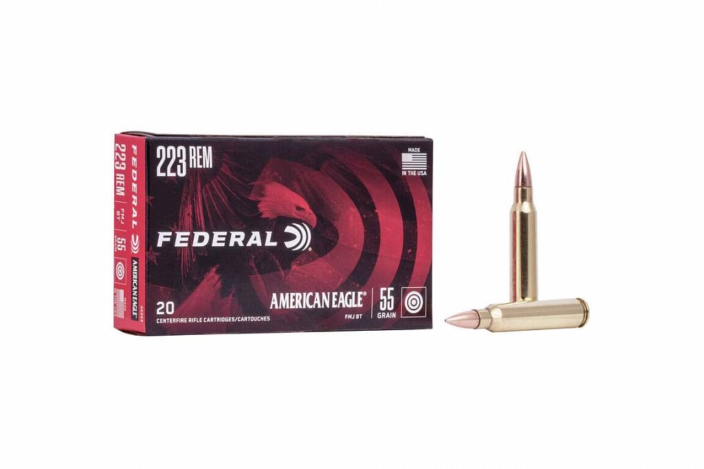 Патрон нарезной FEDERAL калибр 223 REM AE FMJ BT 3,56 гр. 55 grn. (в пачке 20 шт.) Патрон нарезной FEDERAL калибр 223 REM AE FMJ BT 3,56 гр. 55 grn. (в пачке 20 шт.)