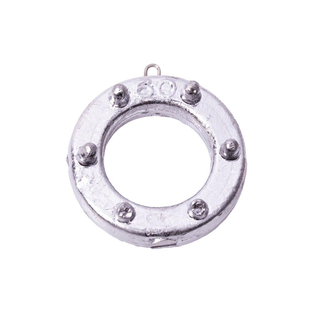 Груз "Кольцо с шипами и ушком" 60 гр.. Фото №1