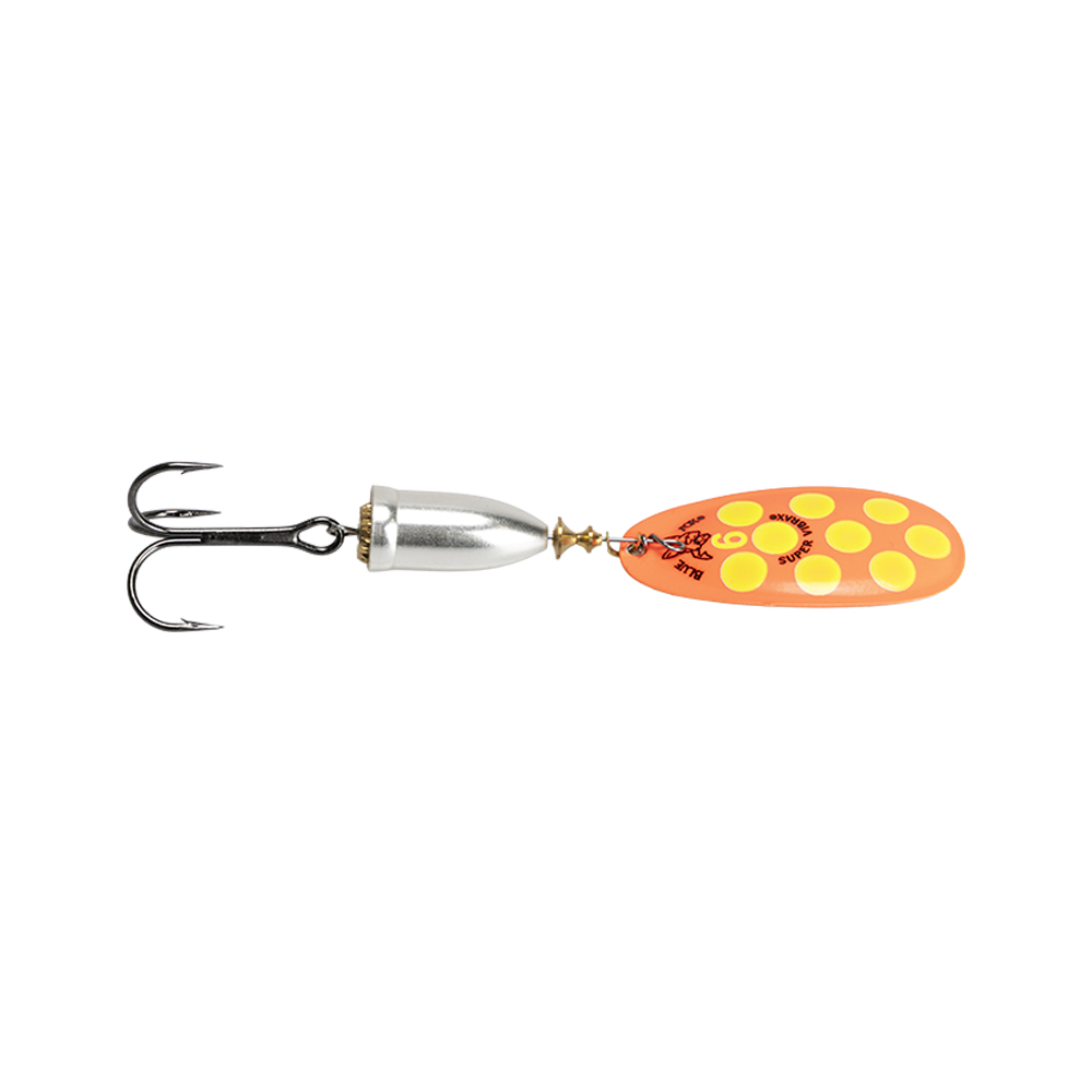 Блесна вращающаяся Blue Fox Vibrax Hot Pepper №6, 18гр, цвет (FRY) красный/желтый. Фото №1