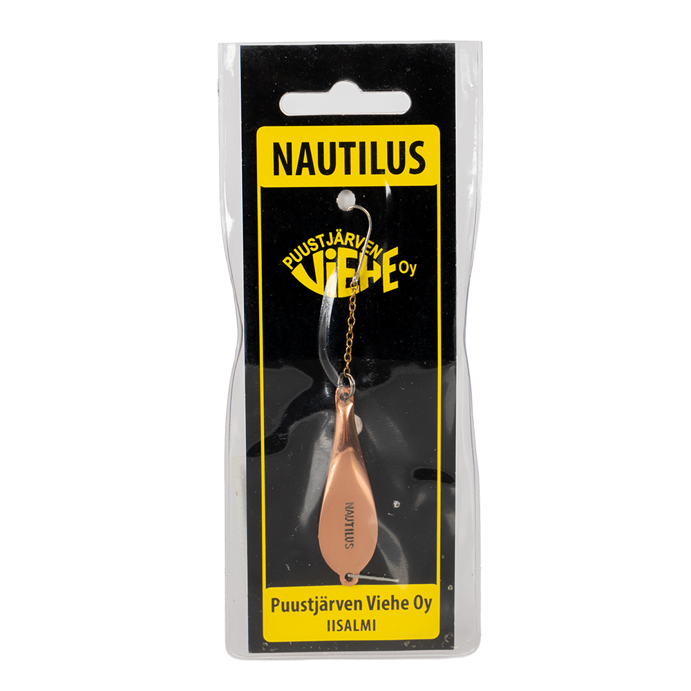 Блесна Puustjarven Nautilus 50мм, 9гр, цвет (Mes/Kup) цепочка-крючок. Фото №1