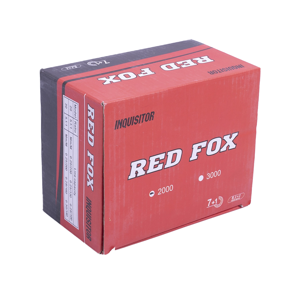 Катушка Inquisitor Red Fox 2000 (Красная 5.1:1,9+1 подшипников+шпуля). Фото №9