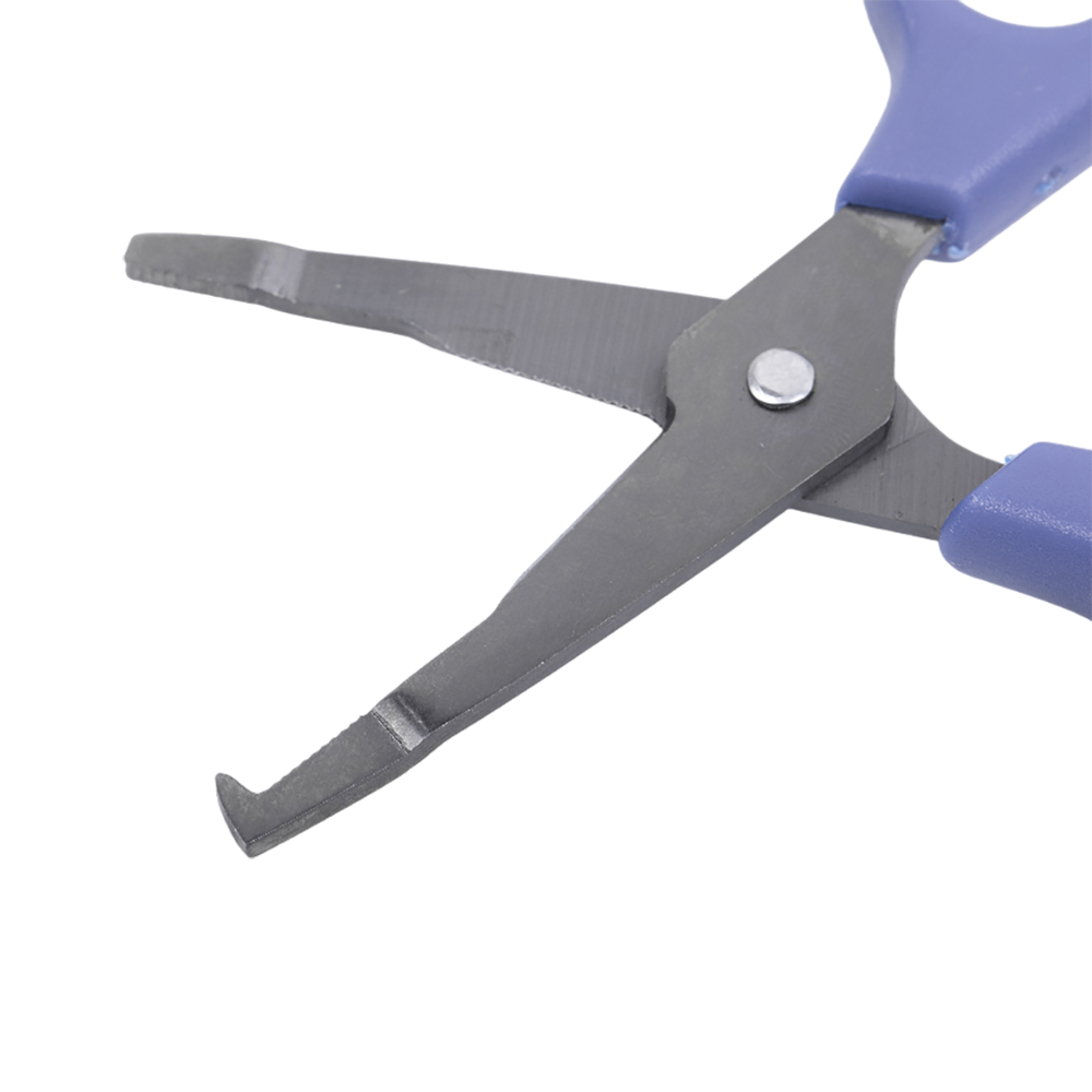 Ножницы рыболовные Kranch длина 12,7см, вес 24гр, с страховочным шнуром, цвет (синий). Фото №8