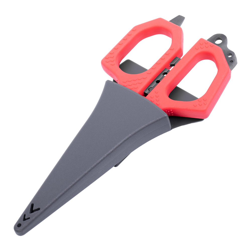 Ножницы рыболовные Kranch длина 16,2см, вес 97гр, цвет (красный). Фото №4