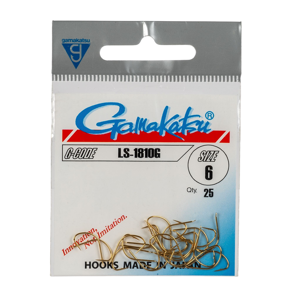 Крючок Gamakatsu Hook LS-1810G Gold №06. Фото №1 Крючок Gamakatsu Hook LS-1810G Gold №06. Фото №1