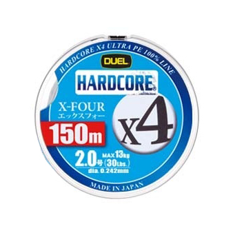 Плетеный шнур Duel PE Hardcore X4 150m MilkyGreen #1.2 (0.191mm) 9.0kg. Фото №2