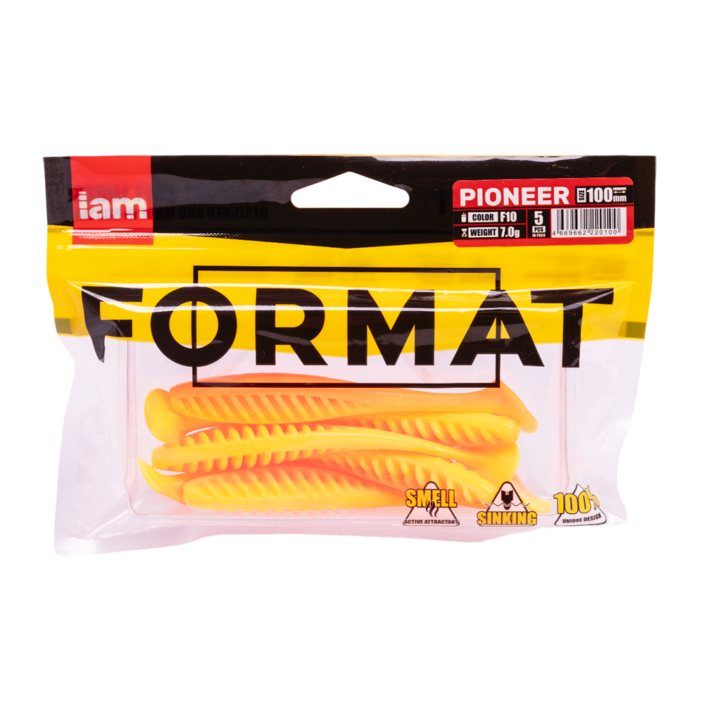 Силиконовая приманка FORMAT PIONEER 100mm, цвет F10, (5шт). Фото №5