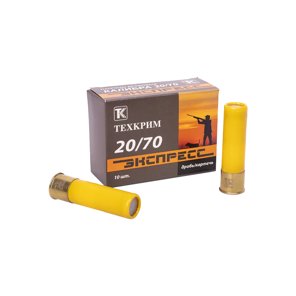 Патрон Техкрим 20/70 Экспресс №3 (в упаковке 10 шт) (в коробке 300 шт.). Фото №1