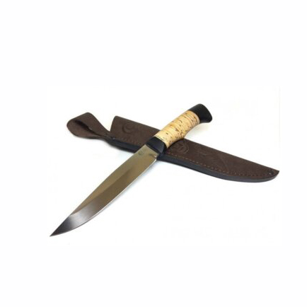 Нож "Куница" кован ст Х12МФ, береста (ИП Семина). Фото №1