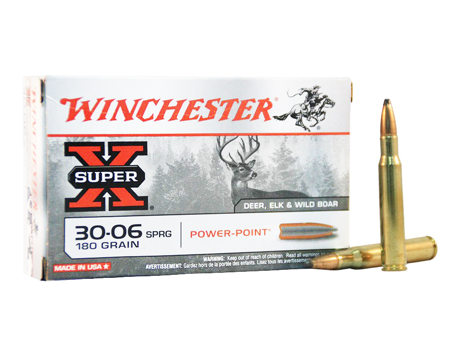 Патрон нарезной WINCHESTER калибр 30-06 SPRG PP Super X 11,7 гр. 180 grn. (в пачке 20 шт.). Фото №1