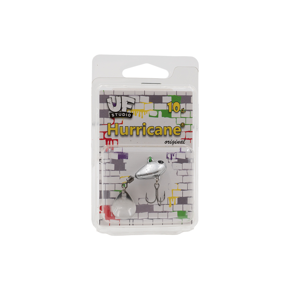 Тейл-спиннер UF Studio Hurricane 20мм, 10гр, цвет (Silver Glitter). Фото №1 Тейл-спиннер UF Studio Hurricane 20мм, 10гр, цвет (Silver Glitter). Фото №1