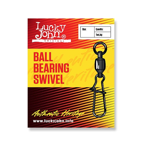 Вертлюги с застежкой и с подшипником Lucky John BALL BREARING AND FASTLOCK 002 3шт. Фото №2