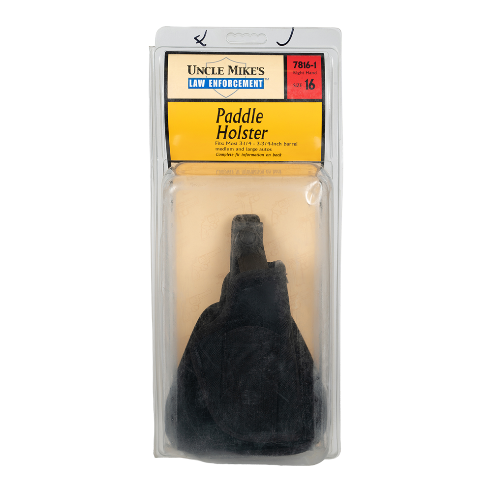 Кобура "UncLe Mike's" поясная, кордура черный, для пистолета, правая (L =9 см). Фото №3