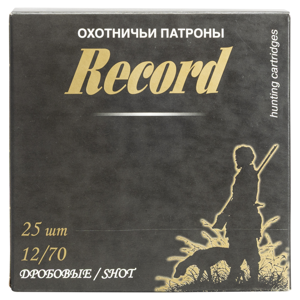 Патрон "Рекорд" (бесконтейнерный), увеличенная осыпь, 12/70 №3 32 гр. NEW (пачка 25 шт, короб., 250). Фото №5