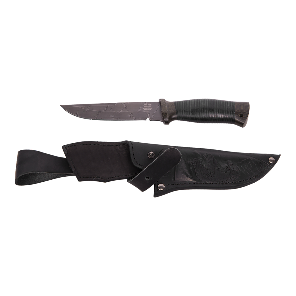 Нож ЗЗОСС, Н8, клинок ст. У10А-7ХНМ, рукоять текстолит, кожа. Фото №5