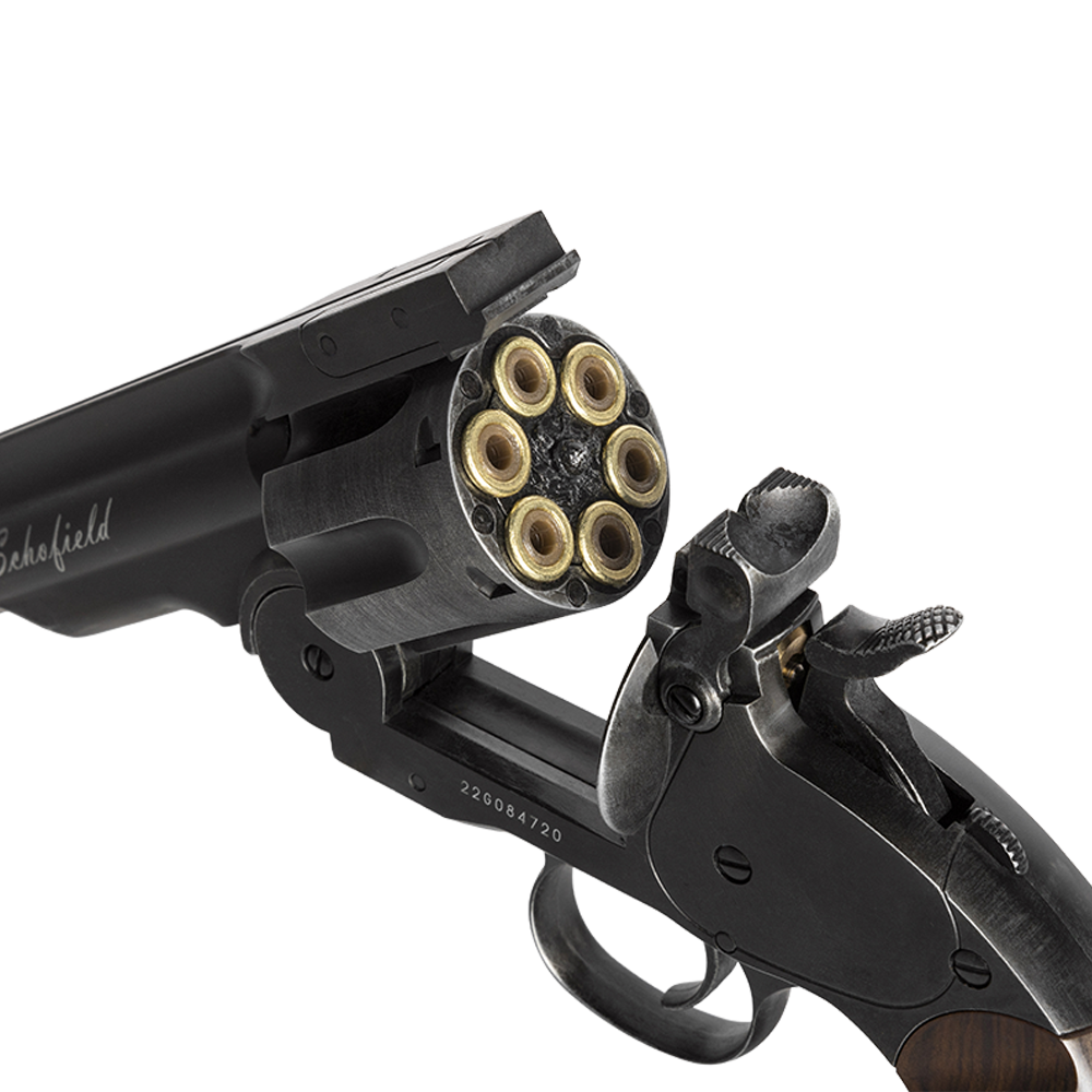 Револьвер пневматический ASG Schofield 6" Aging black, калибр 4,5 мм. Фото №7