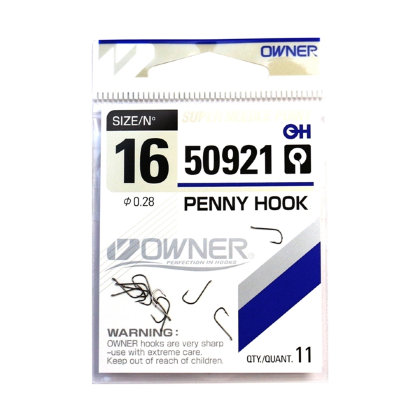 Крючок Owner Penny Hook №16. Фото №1