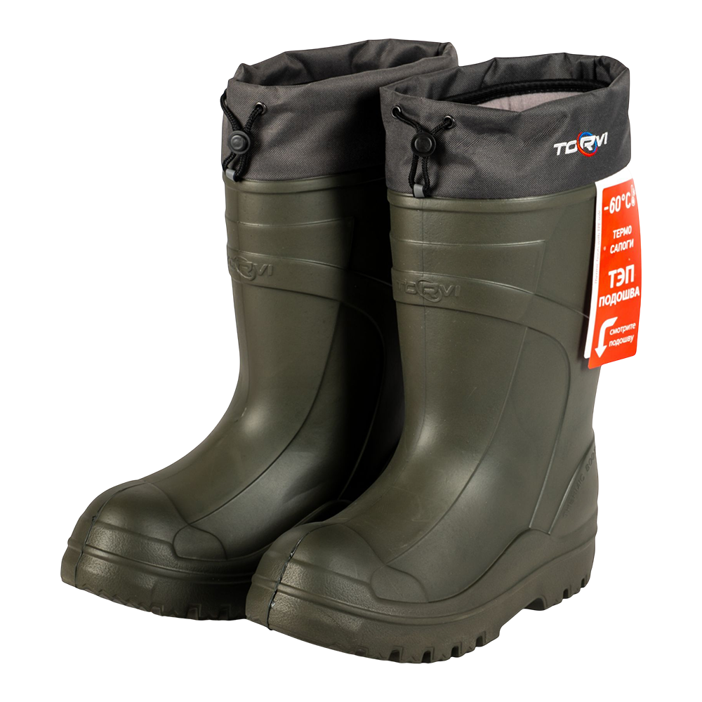 Сапоги TORVI ЭВА с подошвой ТЭП и вкладышем: -60 Олива, р. 45. Фото №2