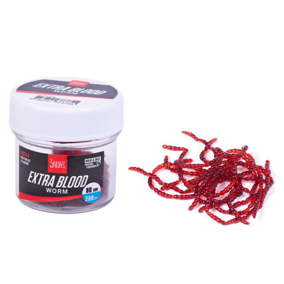 Насадки искусственные съедобные LJ Pro Series EXTRA BLOOD WORM мотыль 160шт.. Фото №2
