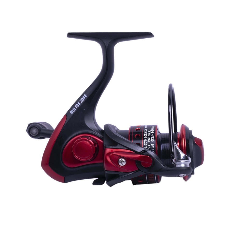 Катушка Inquisitor Red Fox 2000 (Красная 5.1:1,9+1 подшипников+шпуля). Фото №5