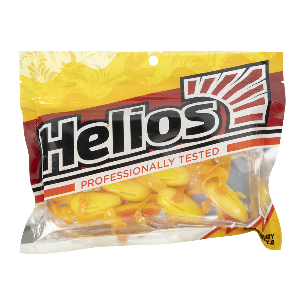 Лягушка Helios Crazy Frog 2,36"/6,0 см Orange & Yellow 10шт. (HS-22-015). Фото №1
