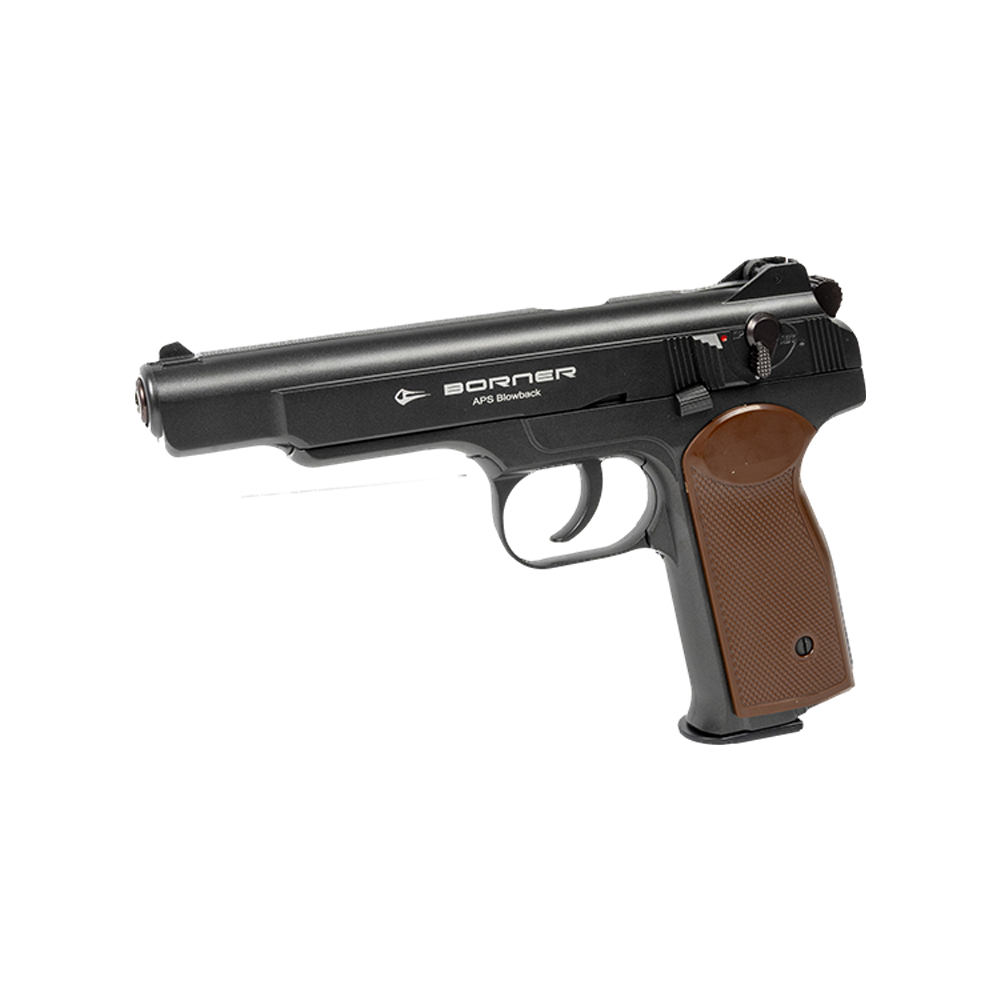 Пистолет пневматический BORNER APS Blowback Black, калибр 4,5 мм/BBs . Фото №7 Пистолет пневматический BORNER APS Blowback Black, калибр 4,5 мм/BBs . Фото №7