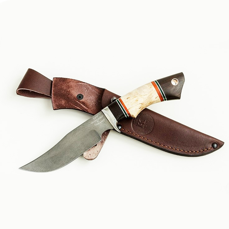 Нож "Промысловый" (булат, рукоять из кости+подставка) (ИП Кашулина). Фото №4