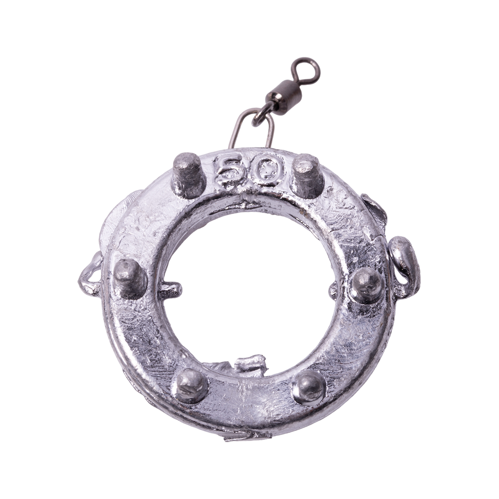 Груз "Кольцо" с шипами и ушком и вертлюгом 50гр. Фото №2