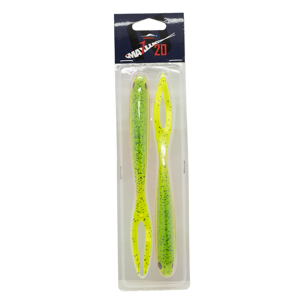 Приманка силиконовая Narval Fishing Maxlug 200мм, (2шт.упак) цвет (#015) Pepper/Lemon . Фото №2