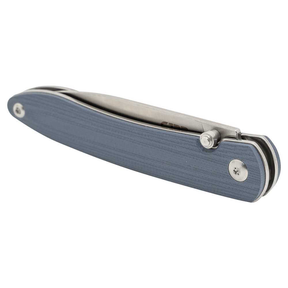 Нож складной CJRB Ria, клинок 12C27, рукоять серая G10. Фото №4