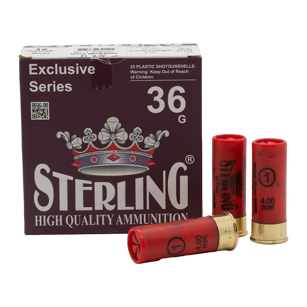 Патрон STERLING 12/70 № 1 36 гр. (пачка 25 шт.). Фото №6