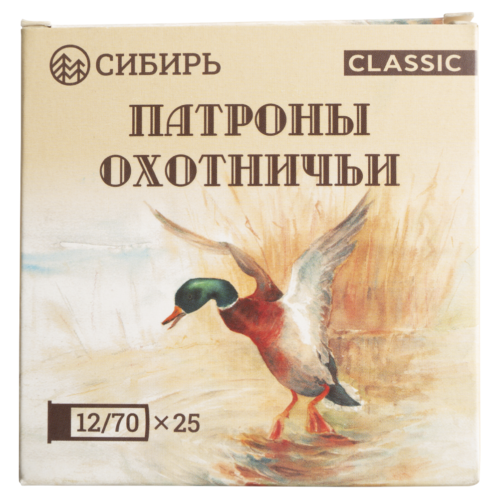 Патрон СИБИРЬ 12/70 охотничий дробовой 32г №3 (CX-2000) (пачка 25 шт) (в коробке 250шт). Фото №4