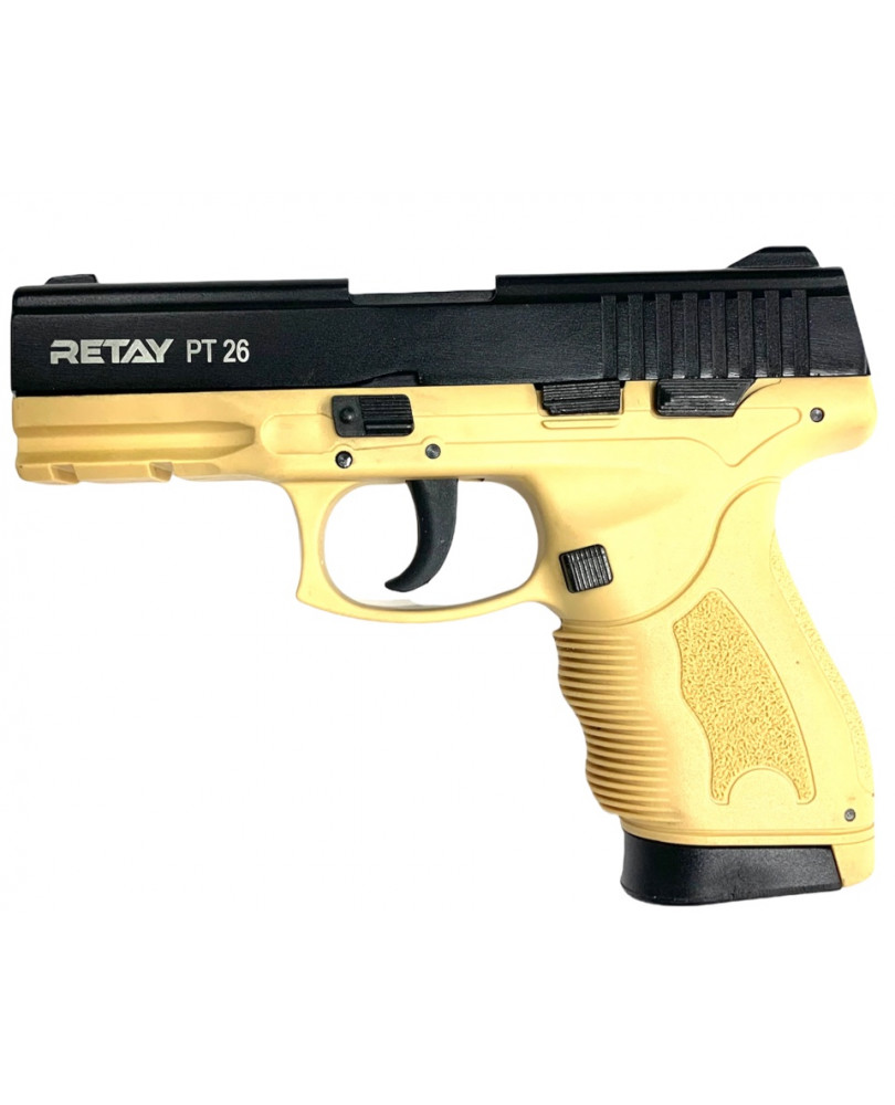 Пистолет охолощенный RETAY PT26, Yellow, калибр 9mm. P.A.K. Фото №1