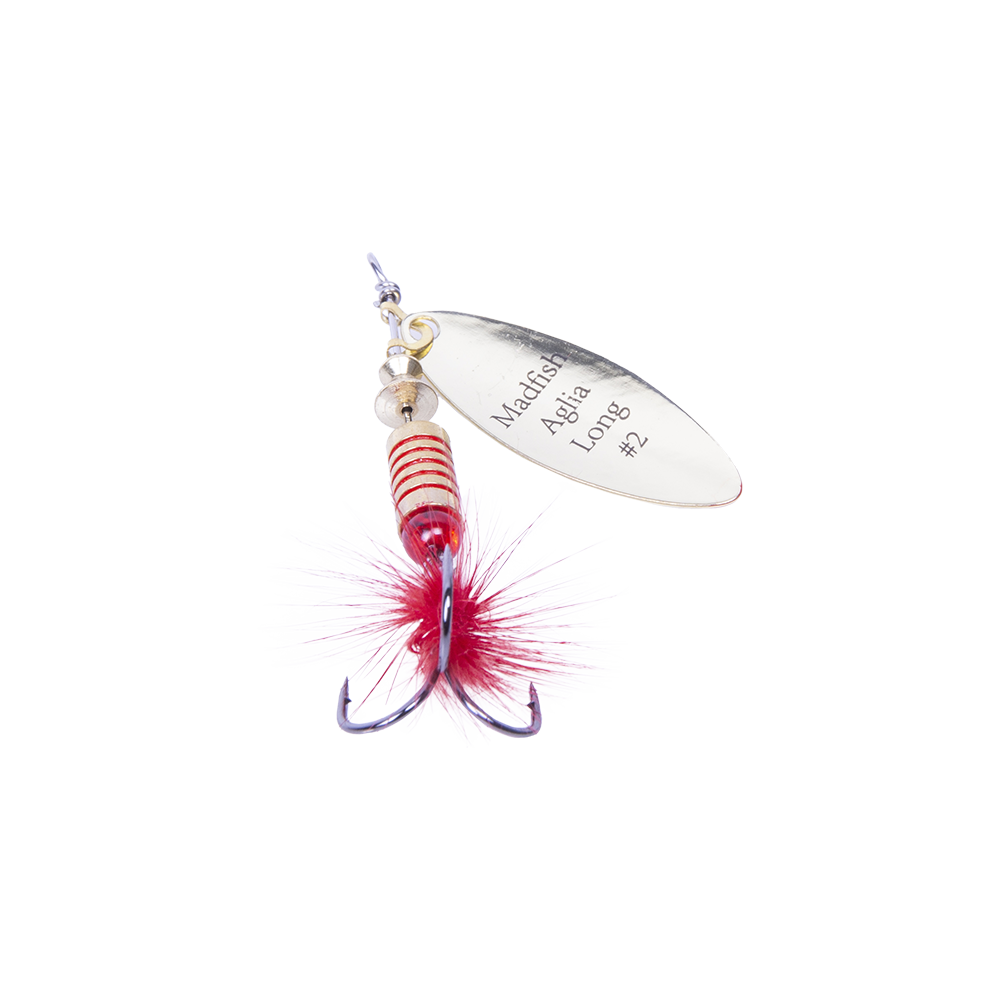 Блесна вращающаяся MADFISH Aglia Long №2, 7гр, цвет (Gold-red-dot). Фото №4 Блесна вращающаяся MADFISH Aglia Long №2, 7гр, цвет (Gold-red-dot). Фото №4