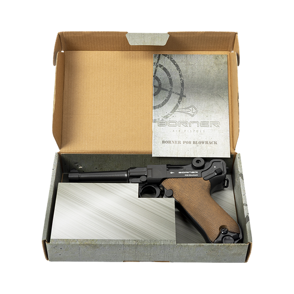 Пистолет пневматический BORNER P08 Blowback, калибр 4,5 мм /BBs . Фото №3 Пистолет пневматический BORNER P08 Blowback, калибр 4,5 мм /BBs . Фото №3