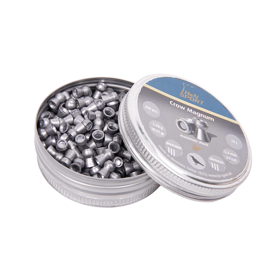 Пуля пневматическая "H&N Crow Magnum", 5,5 мм., 18,21 гран (200 шт.). Фото №2 Пуля пневматическая "H&N Crow Magnum", 5,5 мм., 18,21 гран (200 шт.). Фото №2